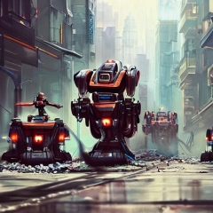 tiny-futuristic-biomechanical-street-cleaning-super-robots